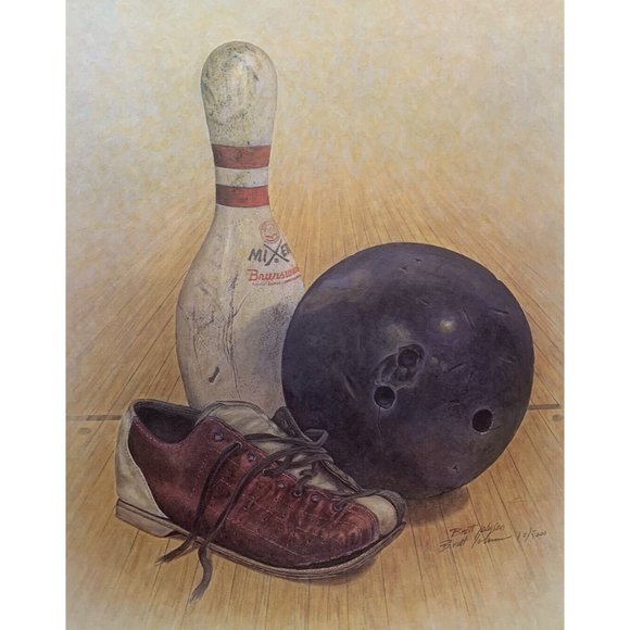 Brett Johnson Limited Edition Signed Print “Spares And Strikes Forever” 1979 - Picture 6 of 11